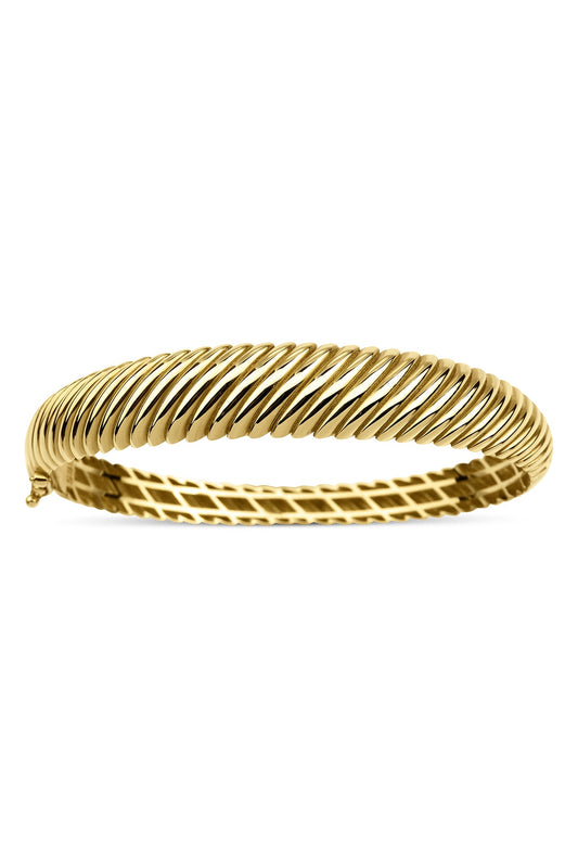 14K Gold Croissant Cuff Bracelet