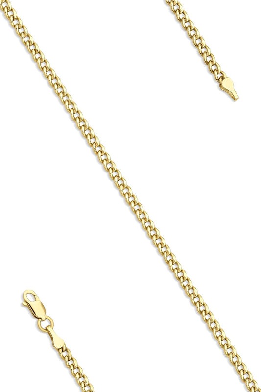 14K Gold Dainty Curb Link Bracelet