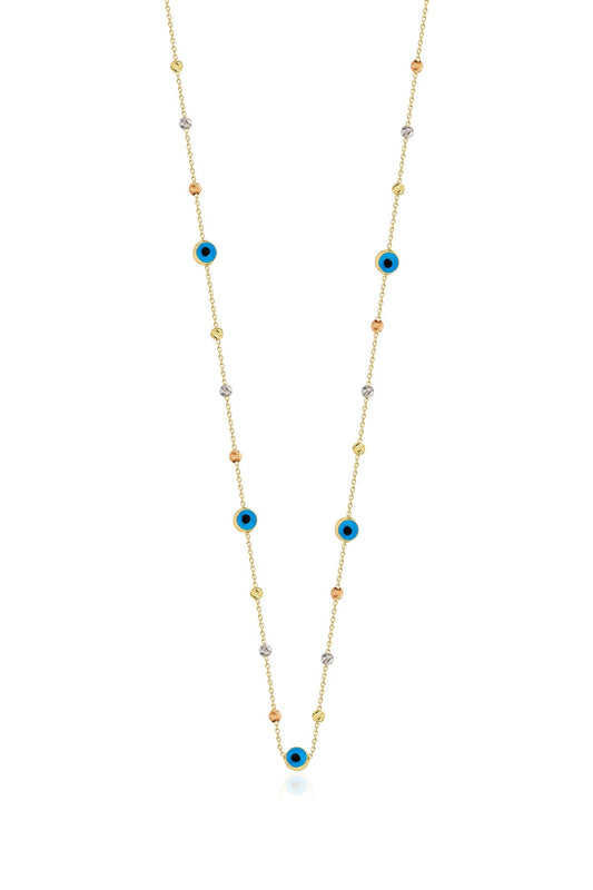 14K Gold Evil Eye Dorica Necklace