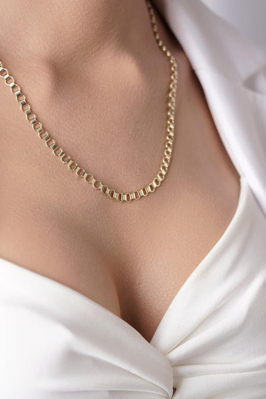 14K Gold Holder Chain Necklace