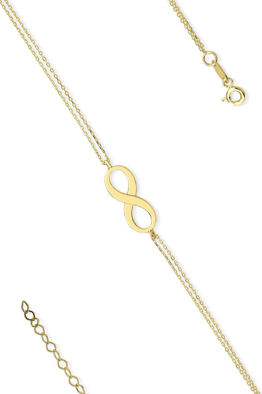 14K Gold İnfinity Bracelet