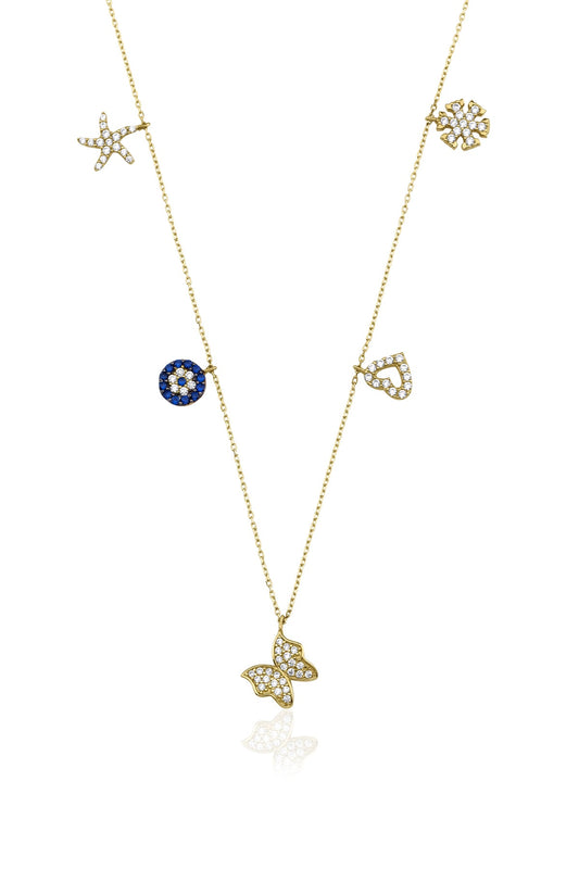 14K Gold Lucky Charms Necklace 2