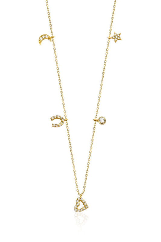 14K Gold Lucky Charms Necklace  7