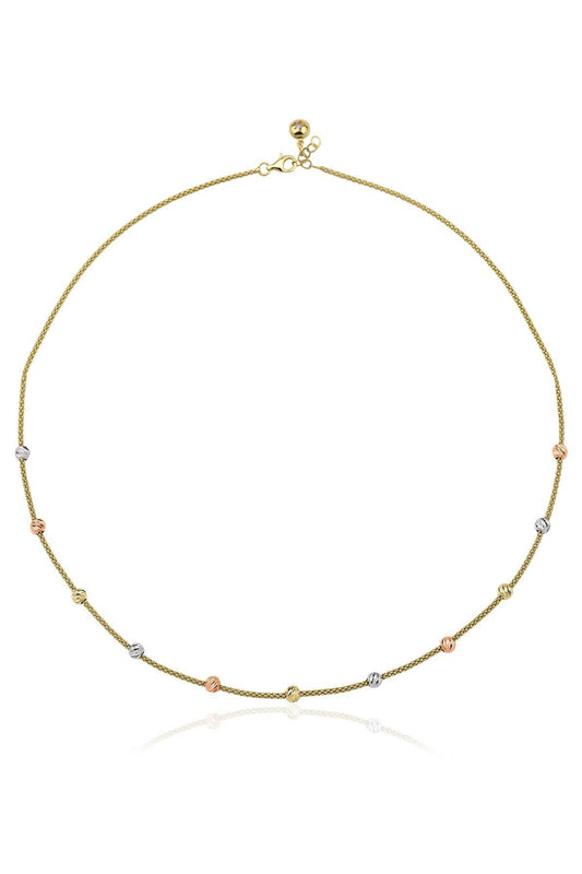 14K Gold Popcorn Dorica Ball Necklace
