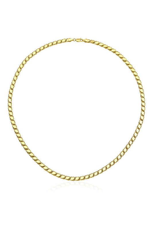 14K Gold Sequin Chain Necklace