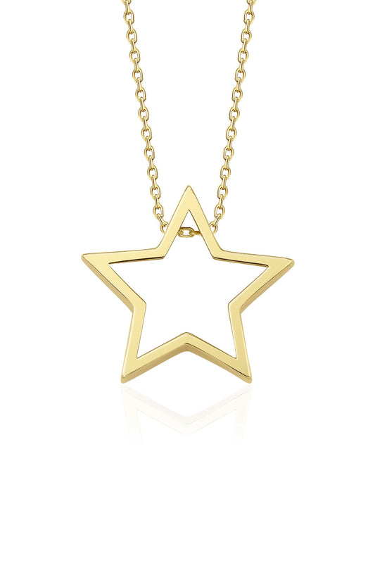 14K Gold Star Necklace