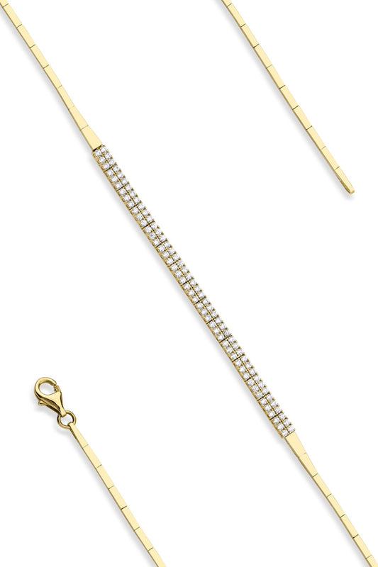 14K Gold Thin Tennis Bracelet