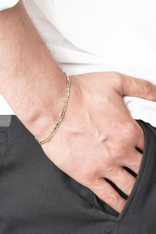 14K Gold Valentino Chain Men'sBracelet