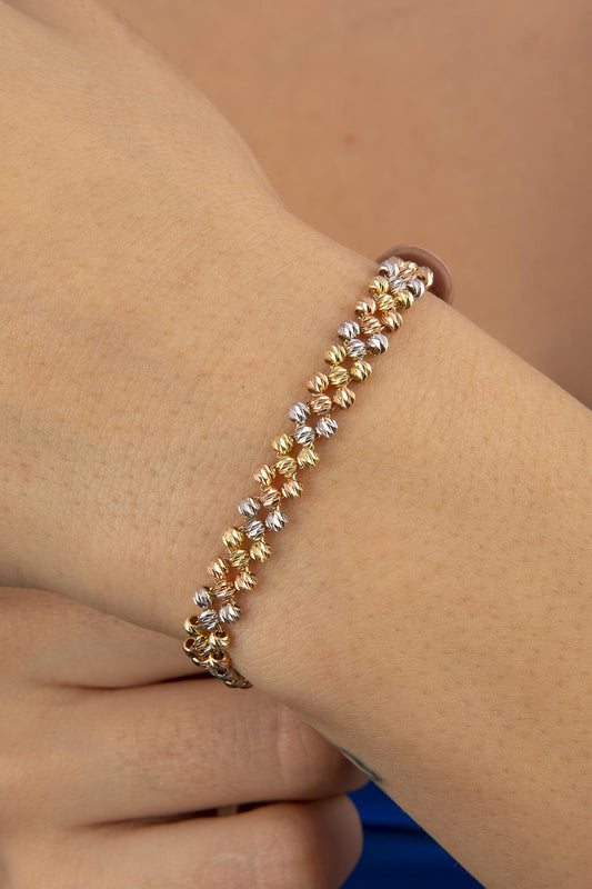14K Gold Woven Dorika Chain Bracelet