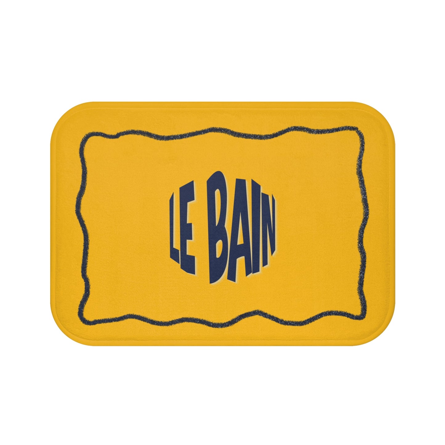 Le Bain Orange & Blue  Bath Mat |  French Bathroom Mat