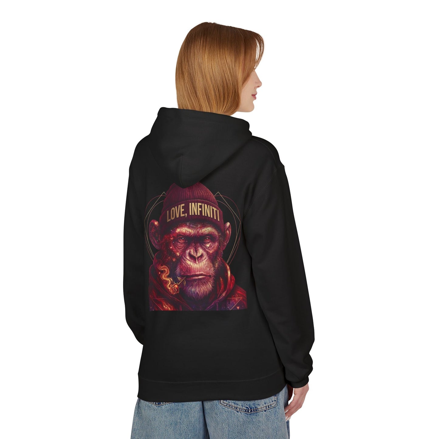 Weed/Rose Galactic Monkey - Love, Infiniti Hoodie