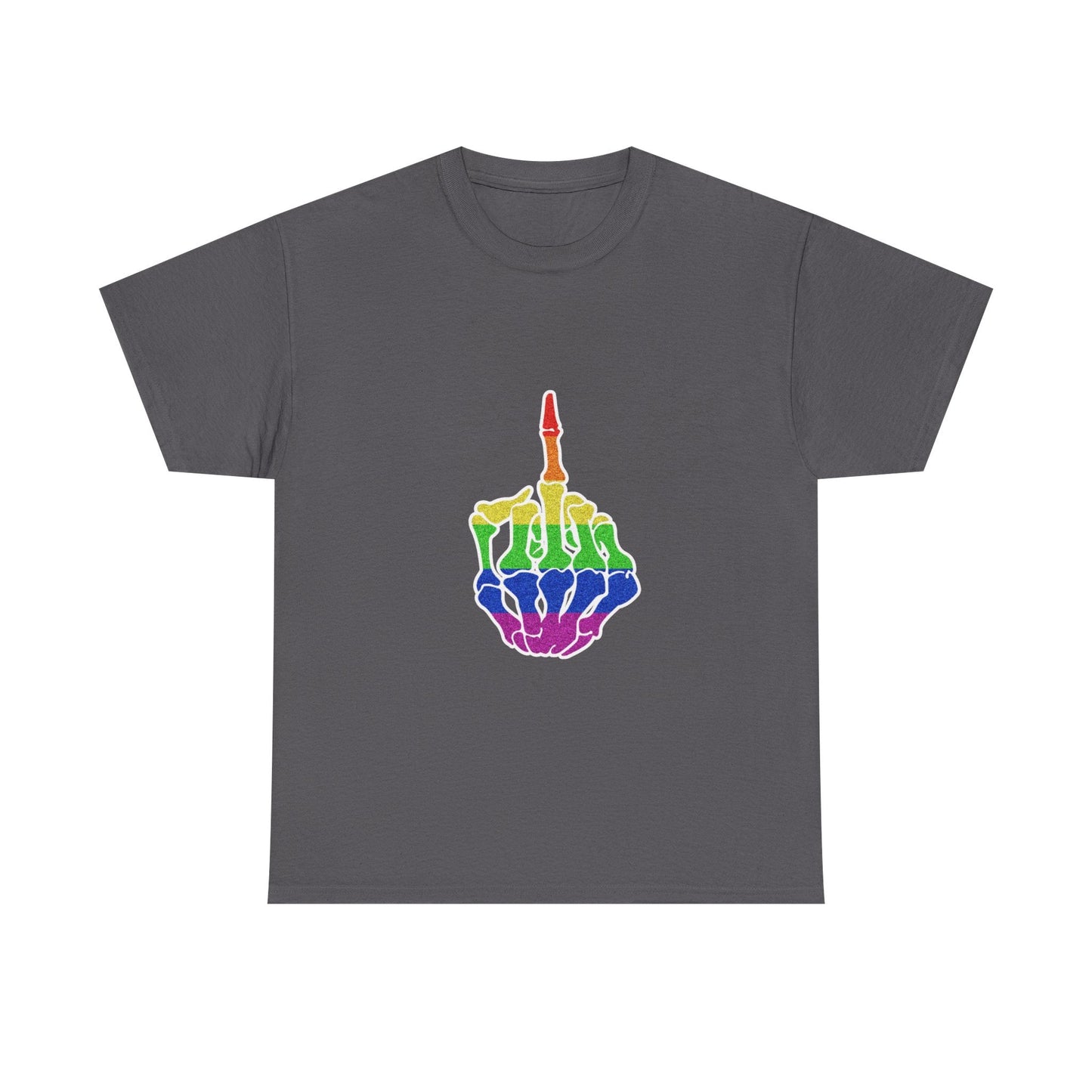 Rainbow Rebellion Skeleton Hand Unisex Cotton Top