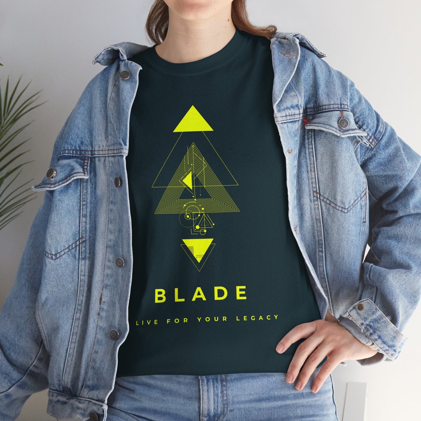 Geometric Odyssey Neon Green TX T-Shirt