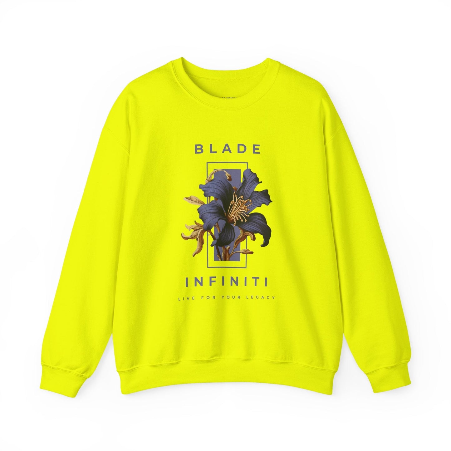 Essence of Infiniti Brown/Navy/Purple Floral Unisex Crewneck Sweater