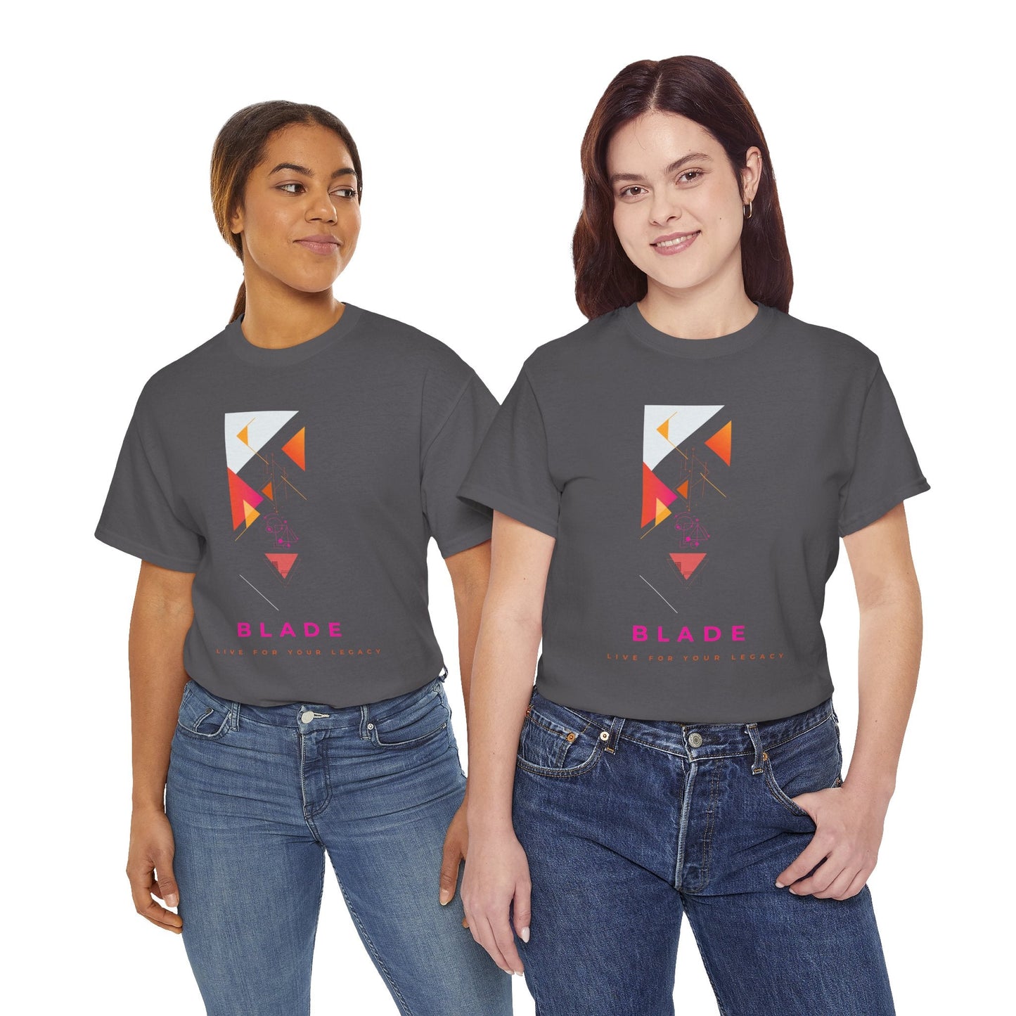 Geometric Odyssey  Pink/Orange T-Shirt