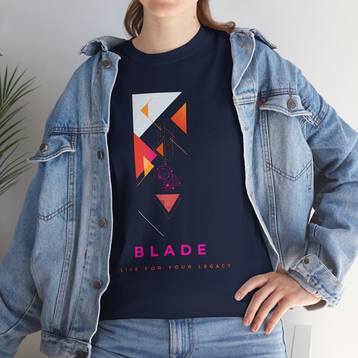 Geometric Odyssey  Pink/Orange T-Shirt