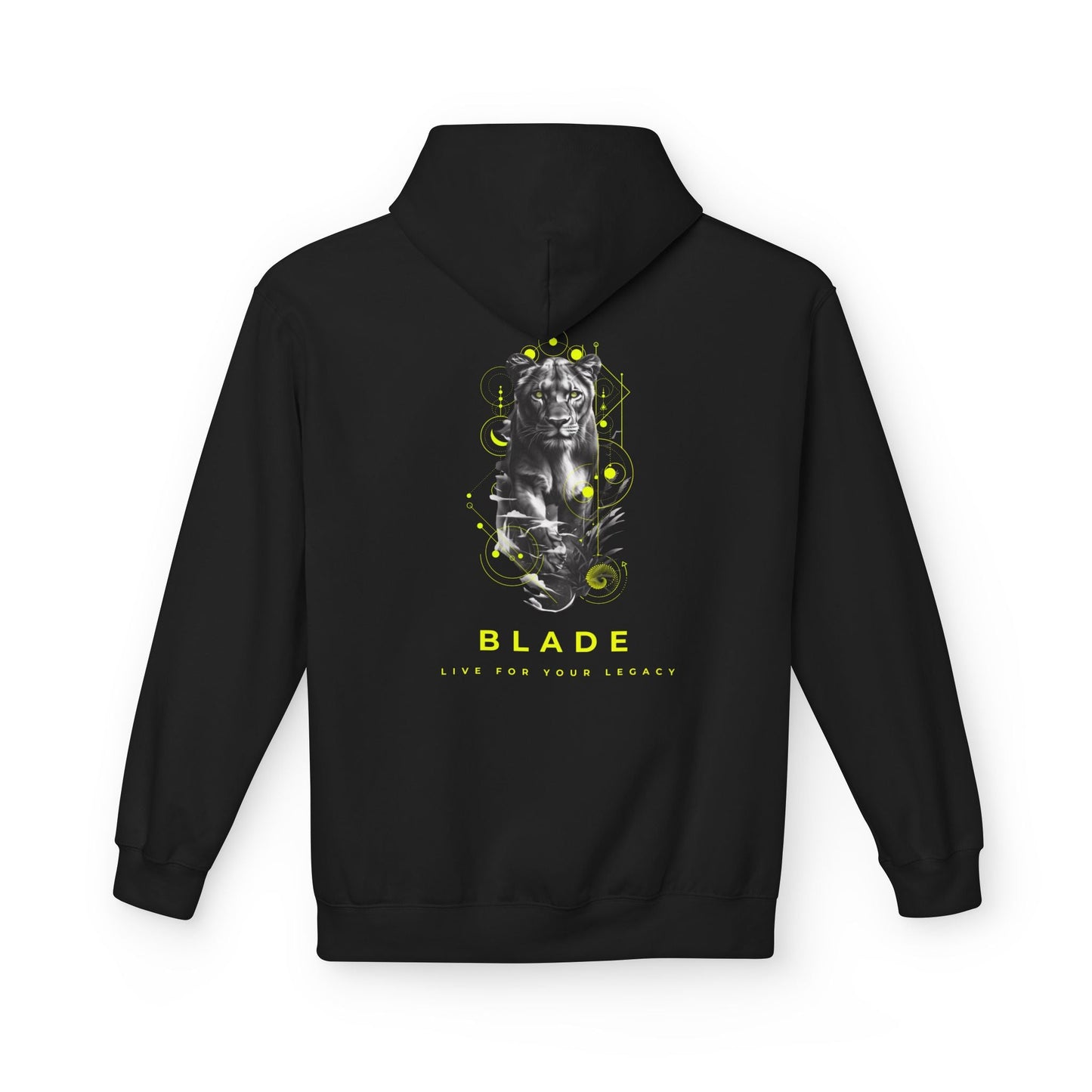 Geometric Reign Neon Green TX Panther Hoodie
