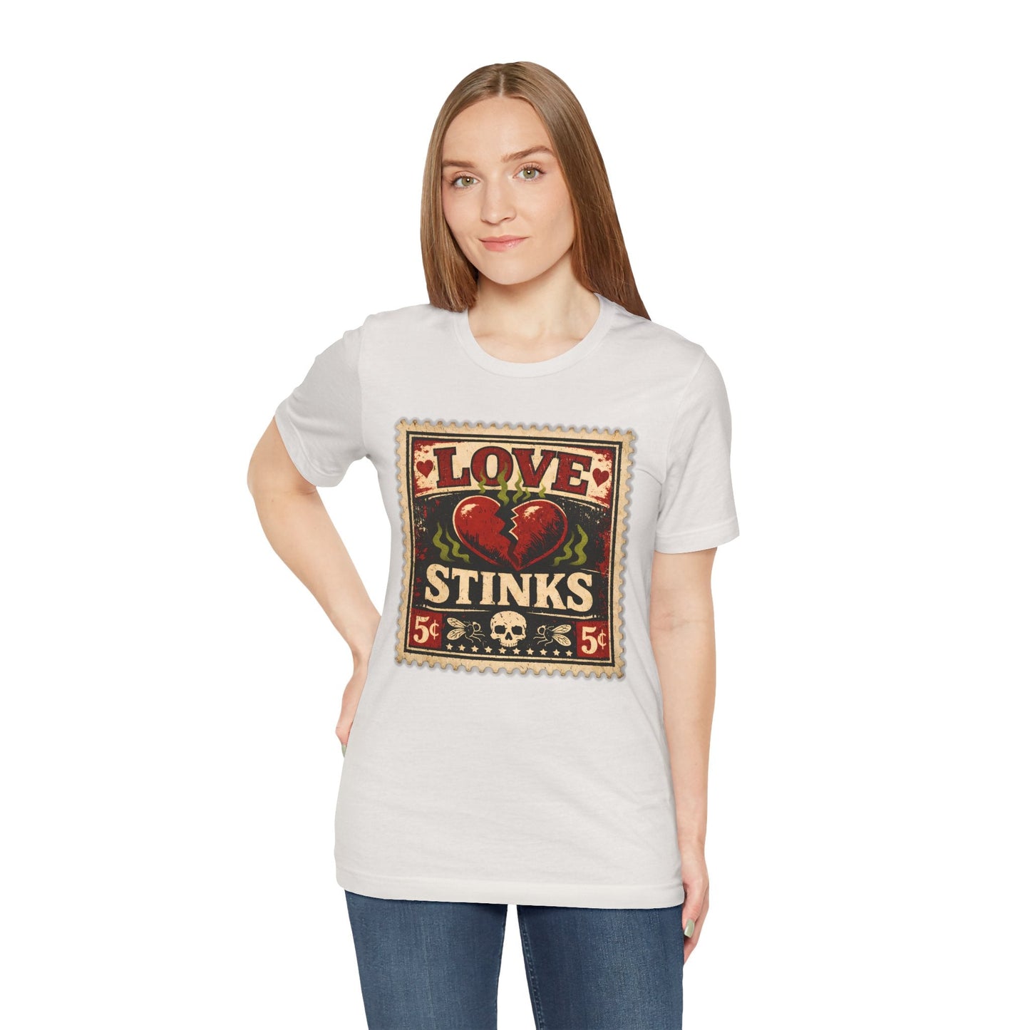 Love Stinks Postage Stamp Tee T-Shirt