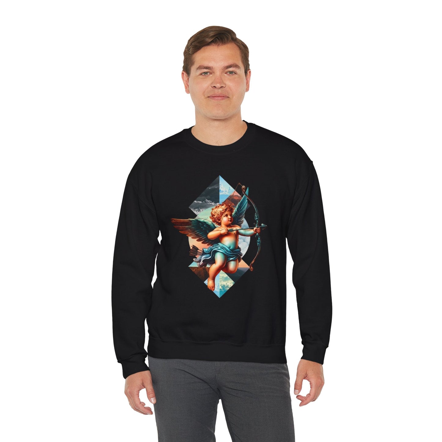 Cupid's Bow Blue + Arrow - Love, Infiniti Unisex Crewneck Sweater