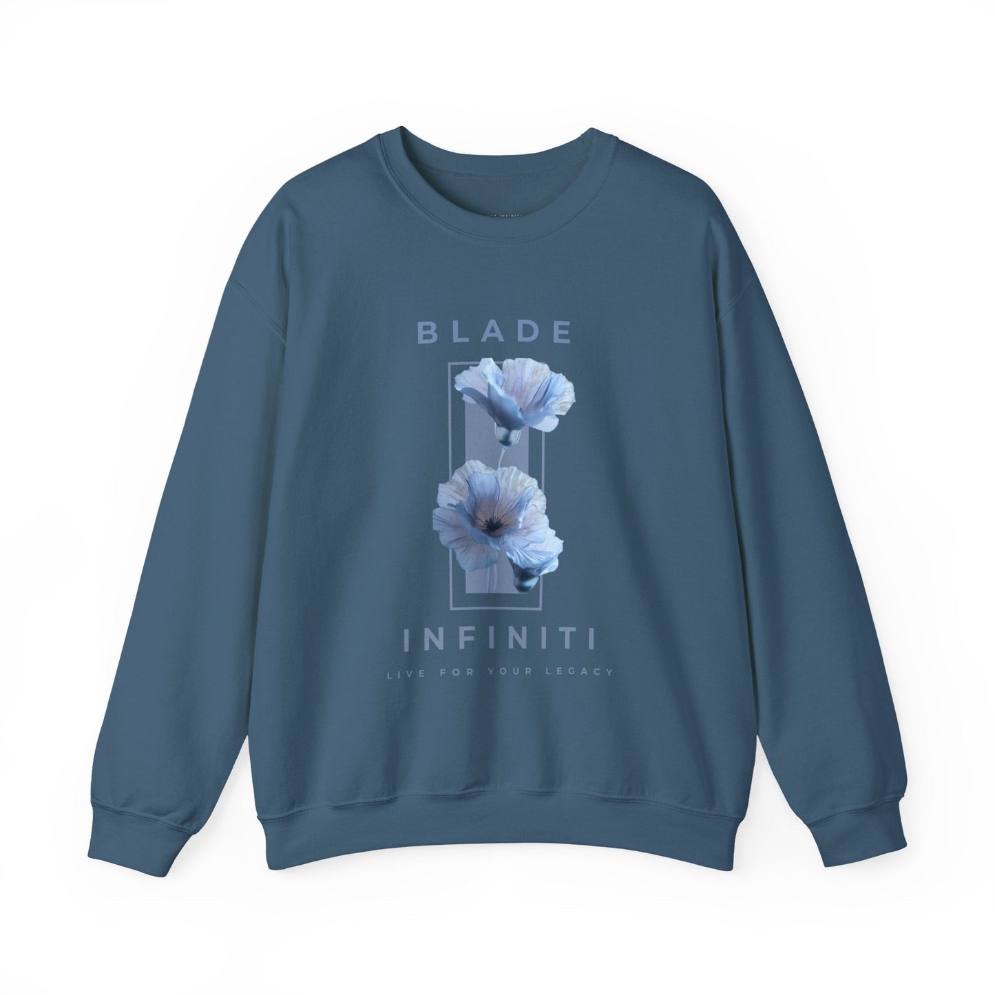 Essence of Infiniti Mint/Blue Floral Unisex Crewneck Sweater
