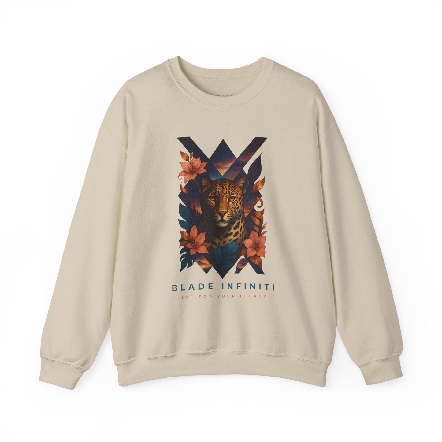 Galactic Jungle Leopard Unisex Crewneck Sweater