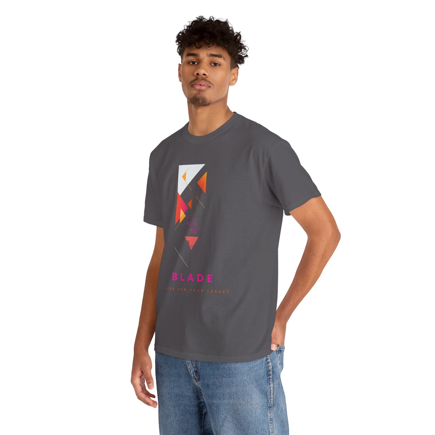 Geometric Odyssey  Pink/Orange T-Shirt