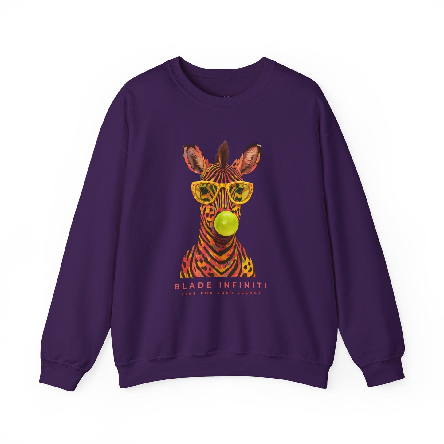 Zebra Pop Unisex Crewneck Sweater
