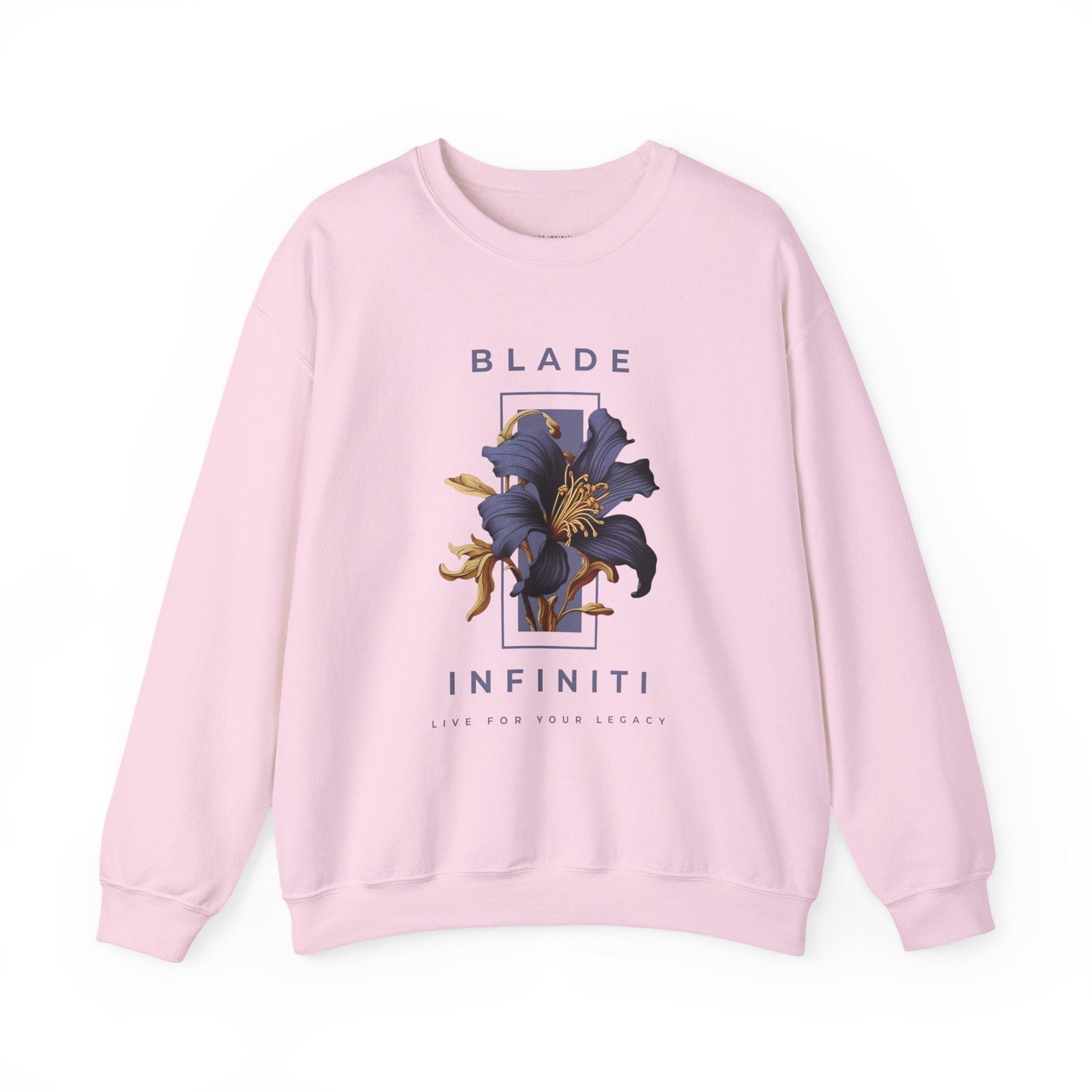 Essence of Infiniti Brown/Navy/Purple Floral Unisex Crewneck Sweater