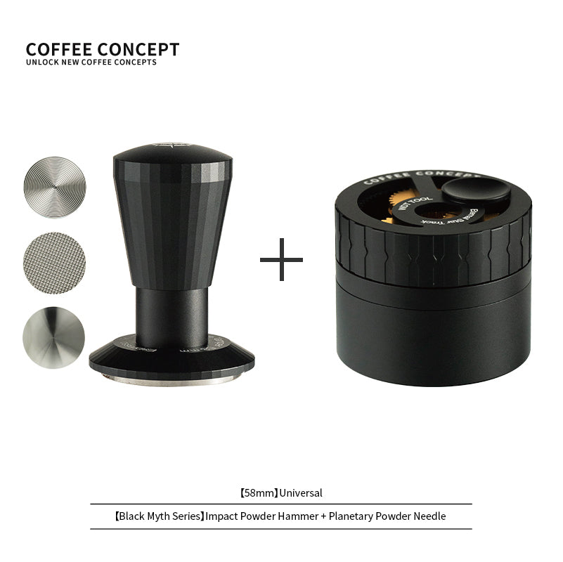 Black Myth Impact Tamper - 30LB Constant Force Spring Espresso Tamper Under $49