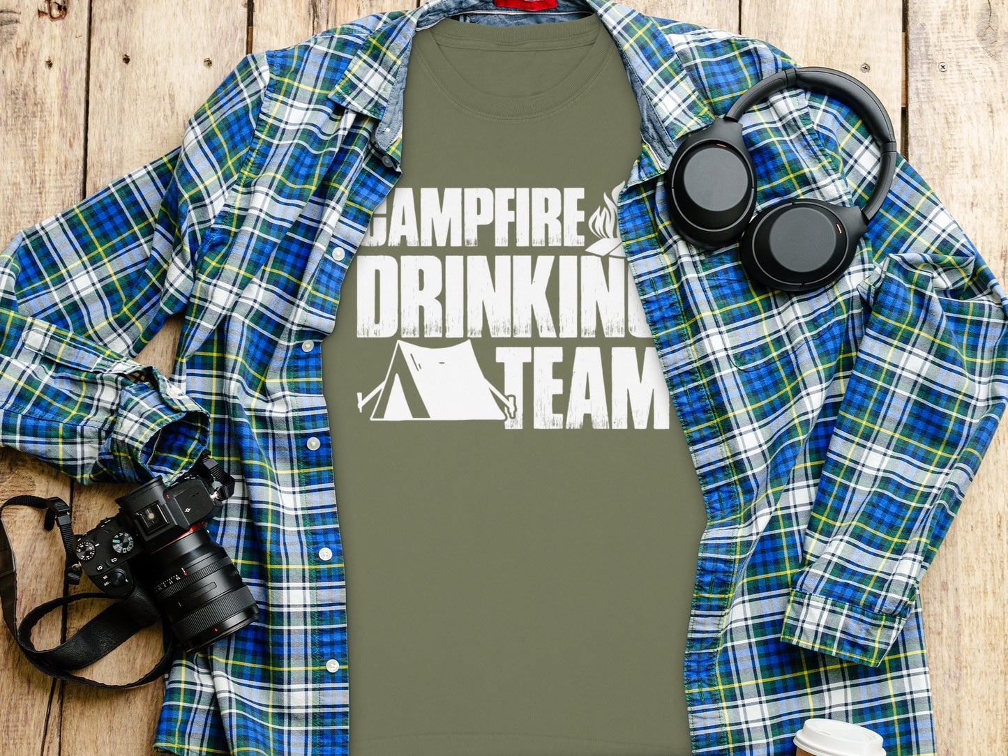 Campfire Drinking Team Graphic Design Great Gift Long Sleeve T-Shirt