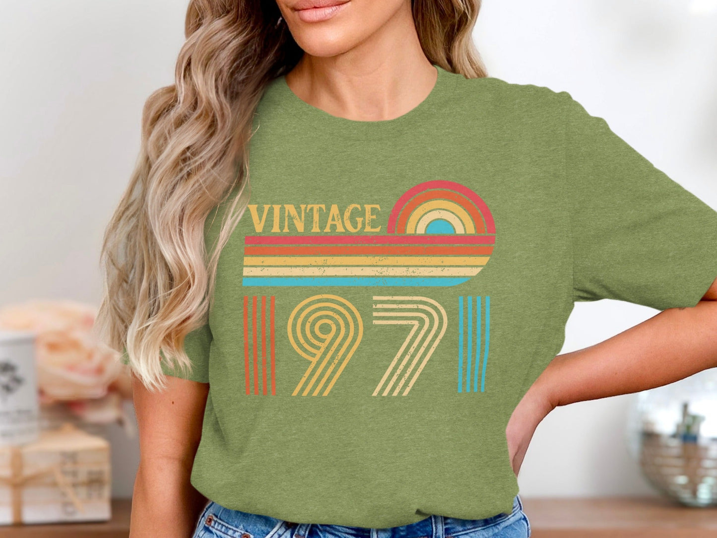 Retro Styled Vintage 1971 Fifty-Second Birthday Gift T-Shirt