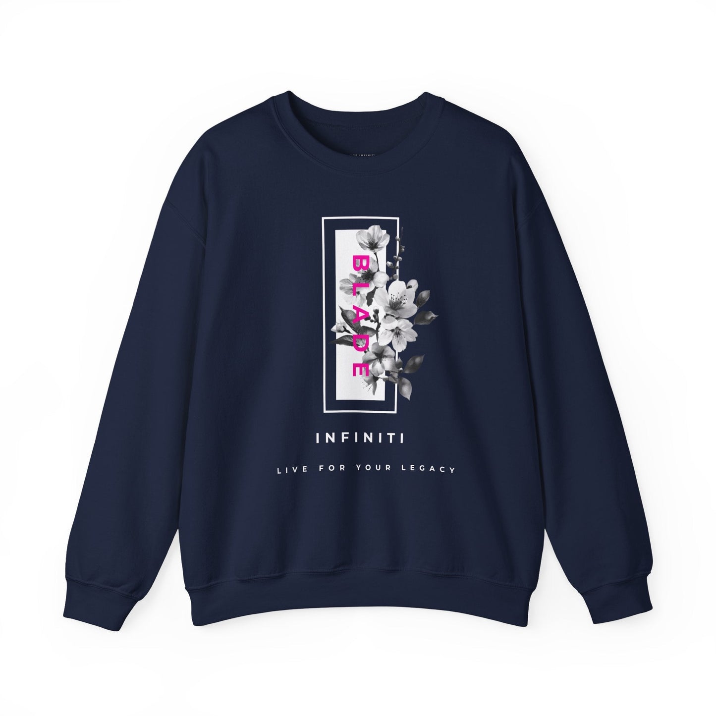 Bloom Bae Deep Pink Floral Unisex Crewneck Sweater