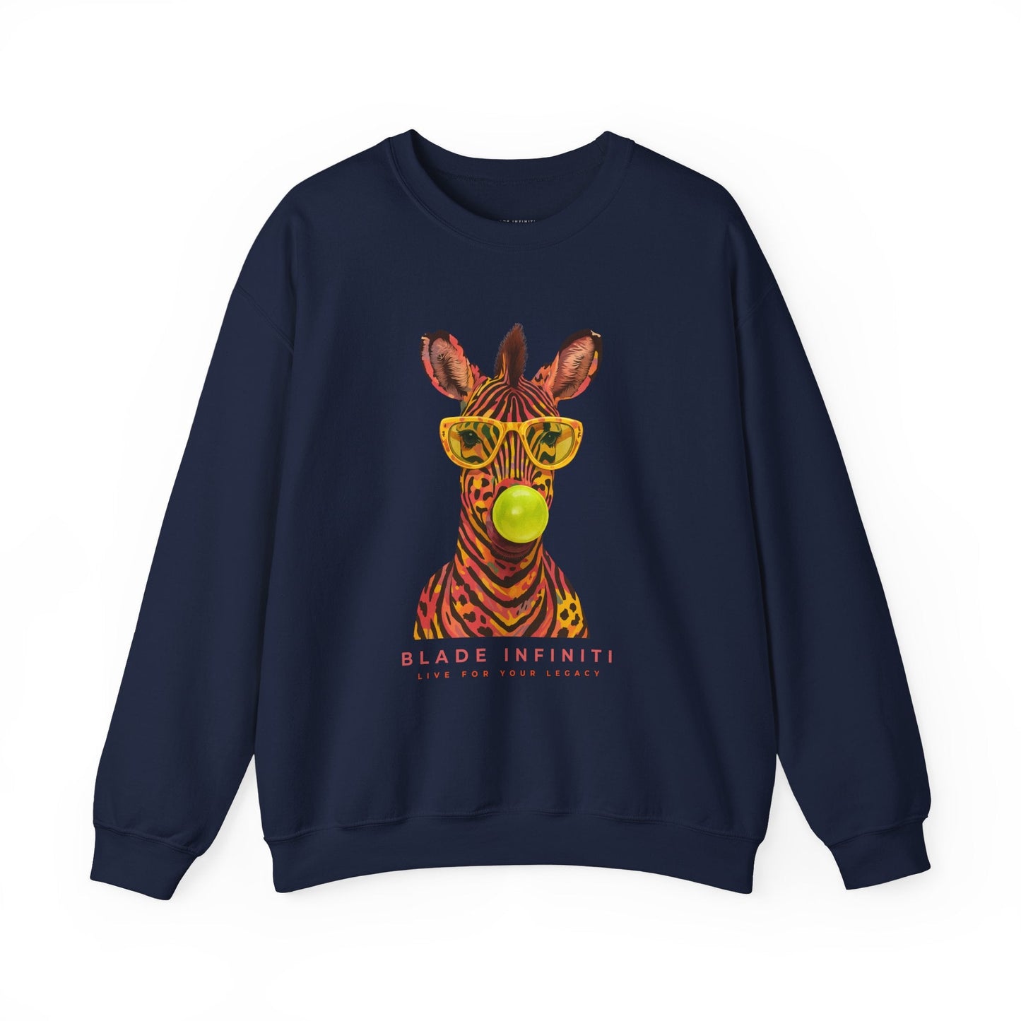 Zebra Pop Unisex Crewneck Sweater