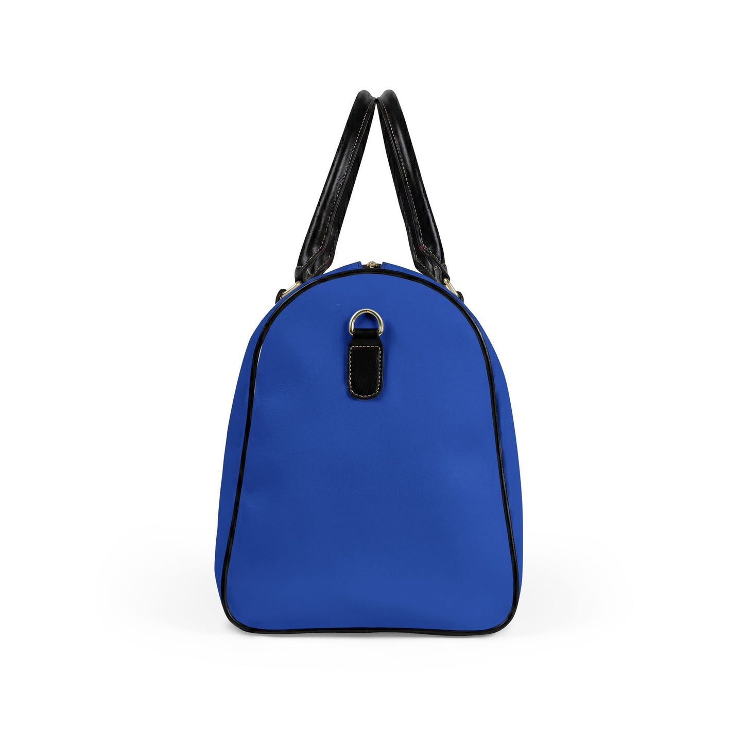 Paris Je T'aime Leather Weekender Bag — Colbalt Blue Travel Duffle