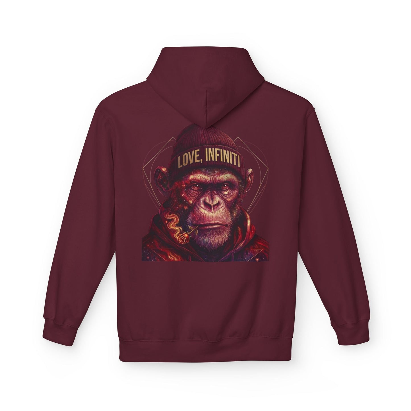 Weed/Rose Galactic Monkey - Love, Infiniti Hoodie