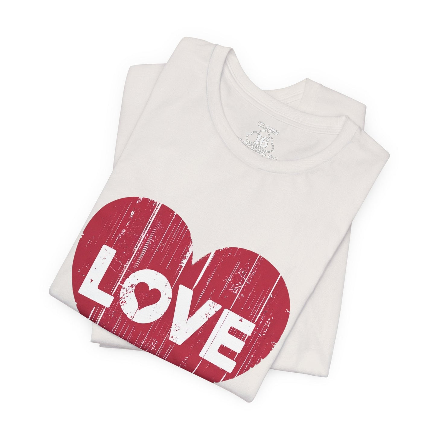 Love T-Shirt - Vintage Distressed Heart Graphic Tee