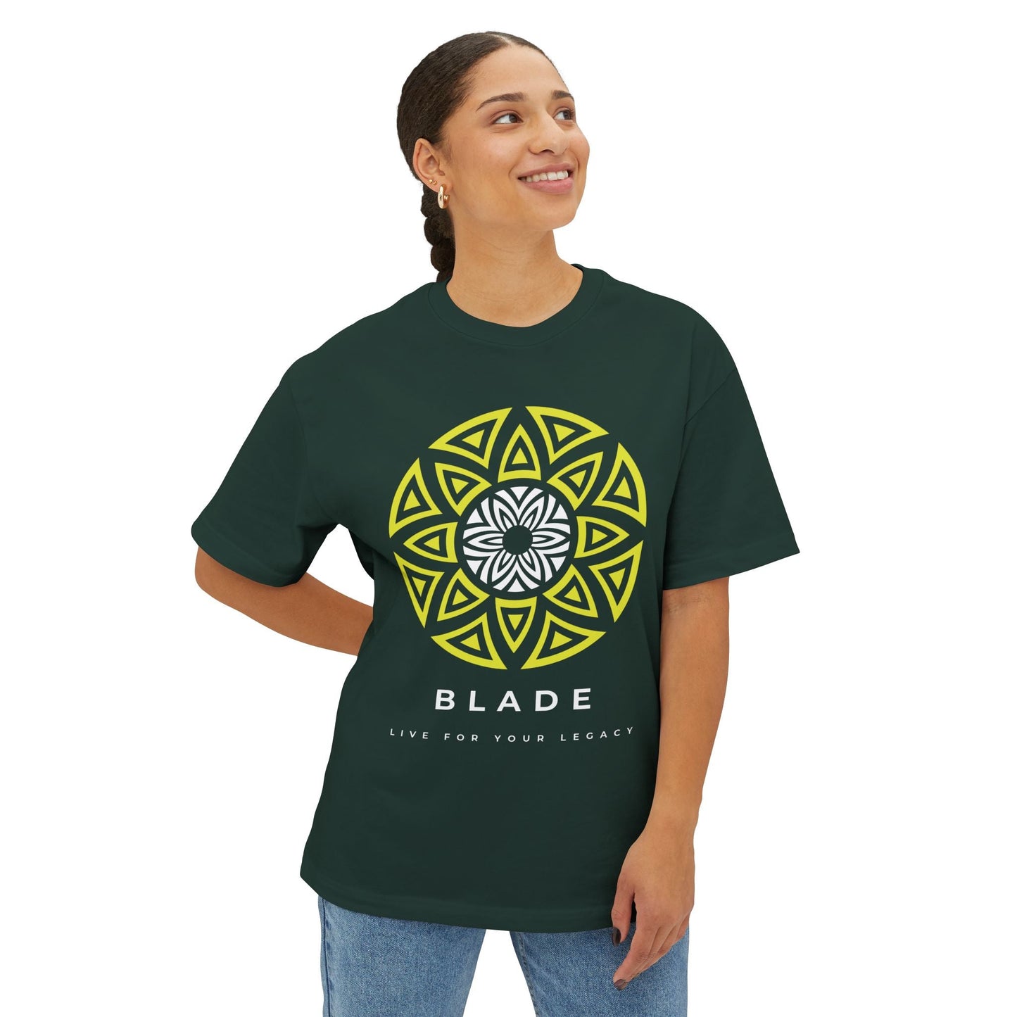 Boxy Oversized Ethereal Azteca Logo T-Shirt