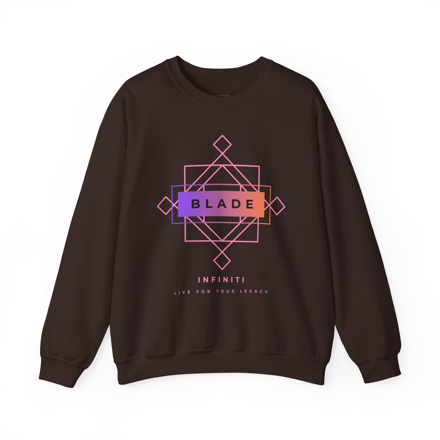 Geometric Infiniti Pink/Purple Ombre Unisex Crewneck Sweater