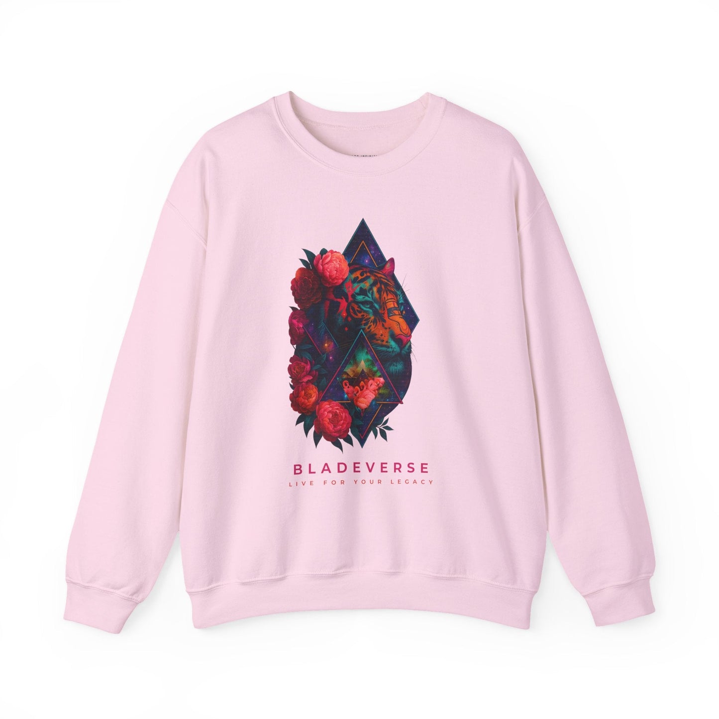 Galactic Floral Tiger Unisex Crewneck Sweater