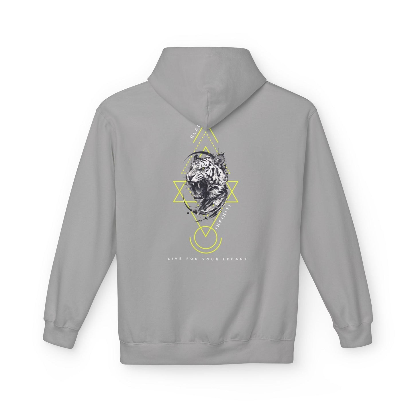 Geometric King Tiger Neon Green Hoodie