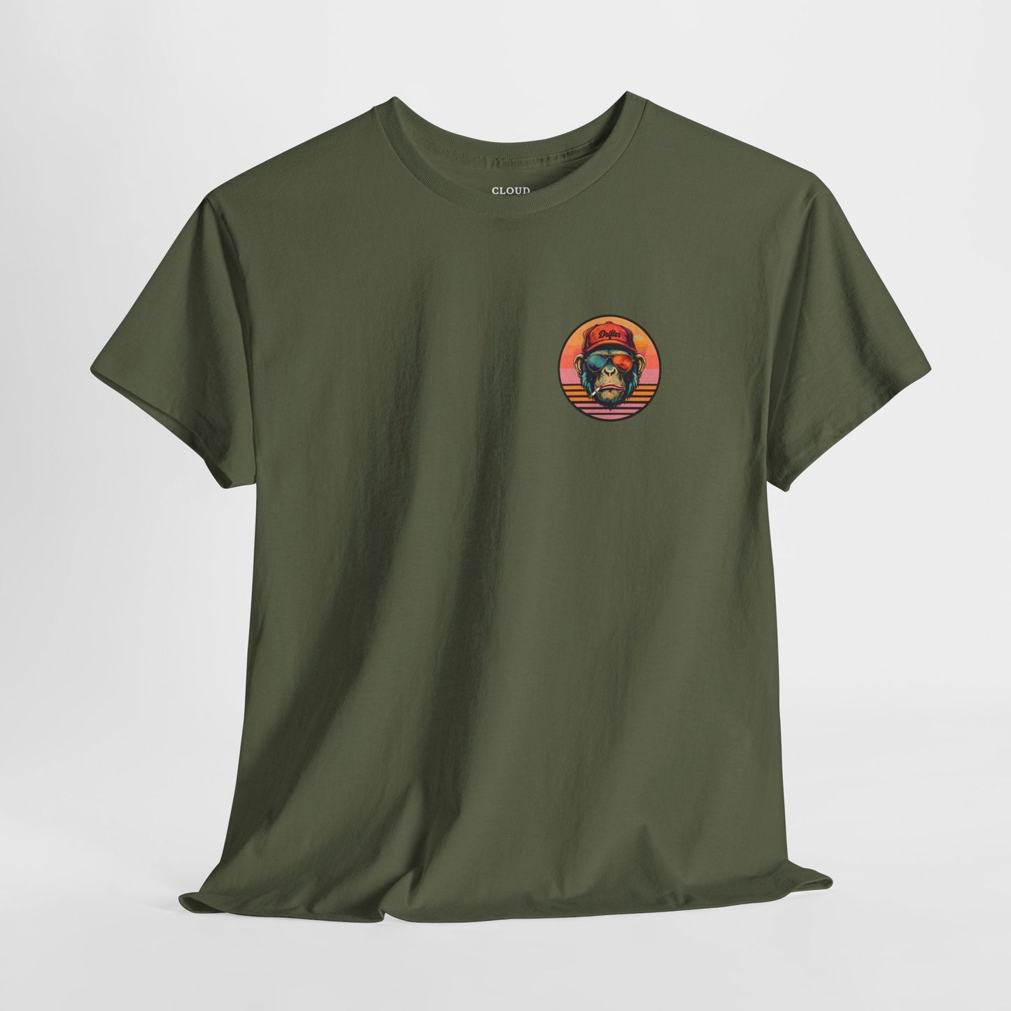 Retro Monkey Graphic T-Shirt - Unisex Heavy Cotton Tee