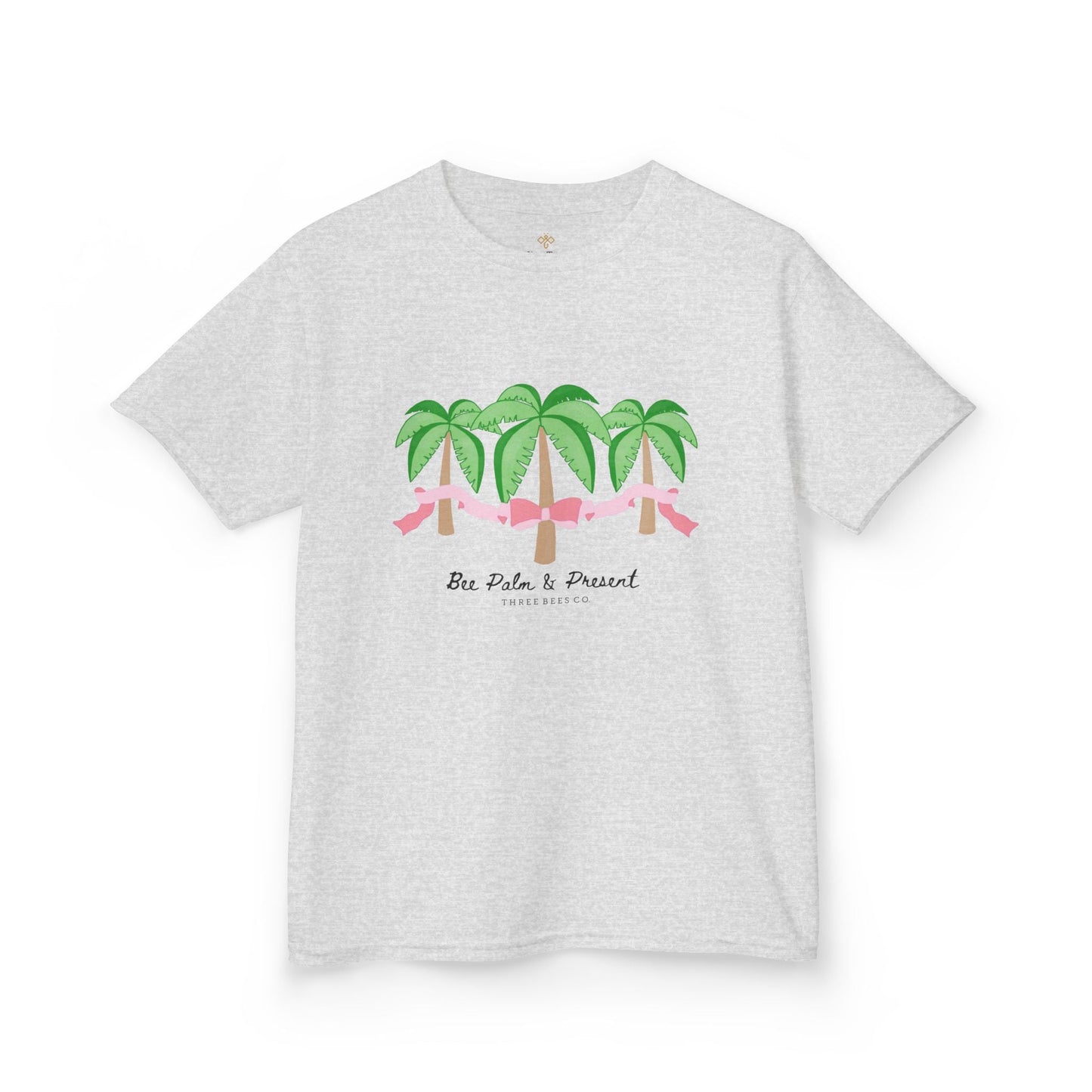 Bee Palm and Present Girls Short Sleeve Youth Hive Tee