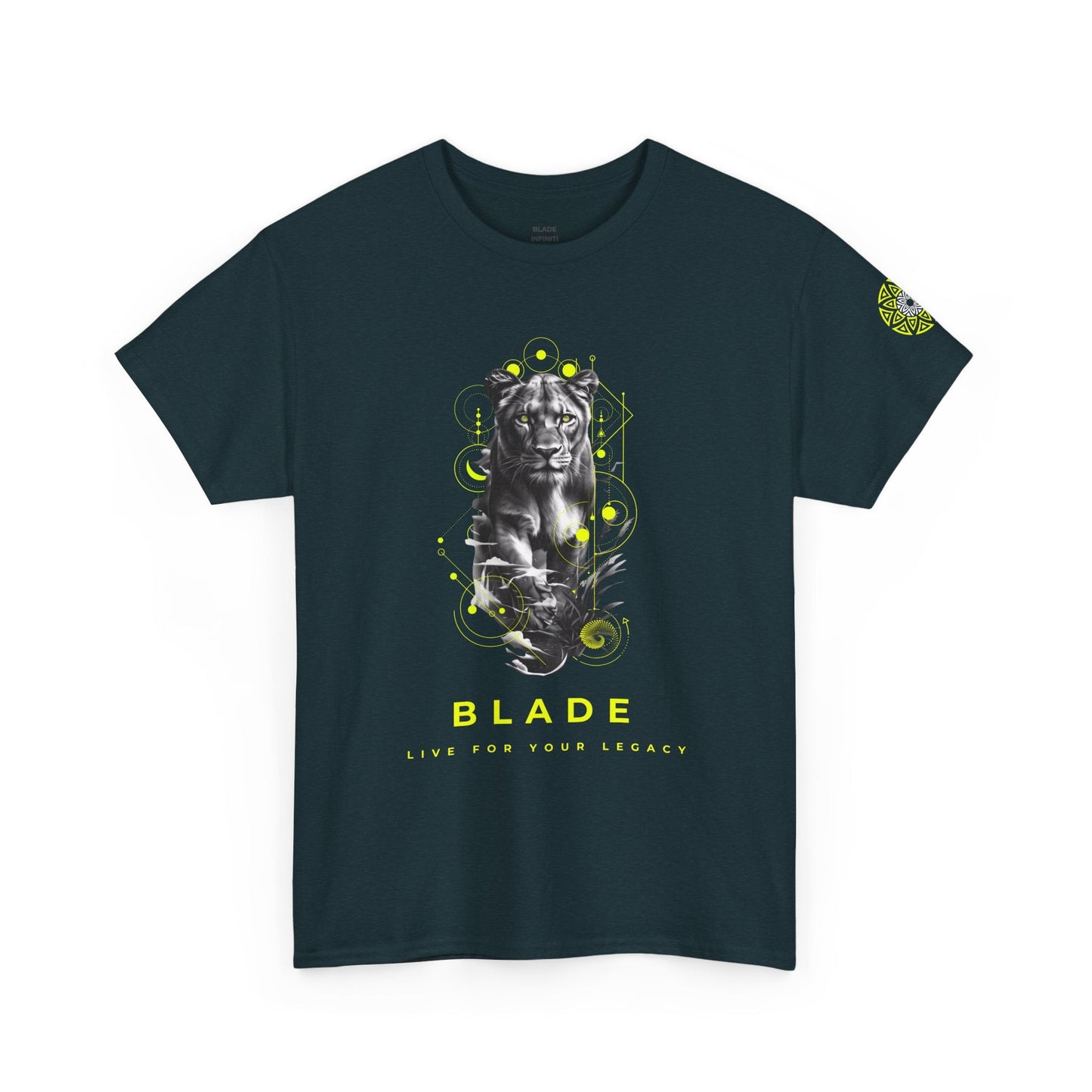 Geometric Reign Neon Green TX Panther T-Shirt