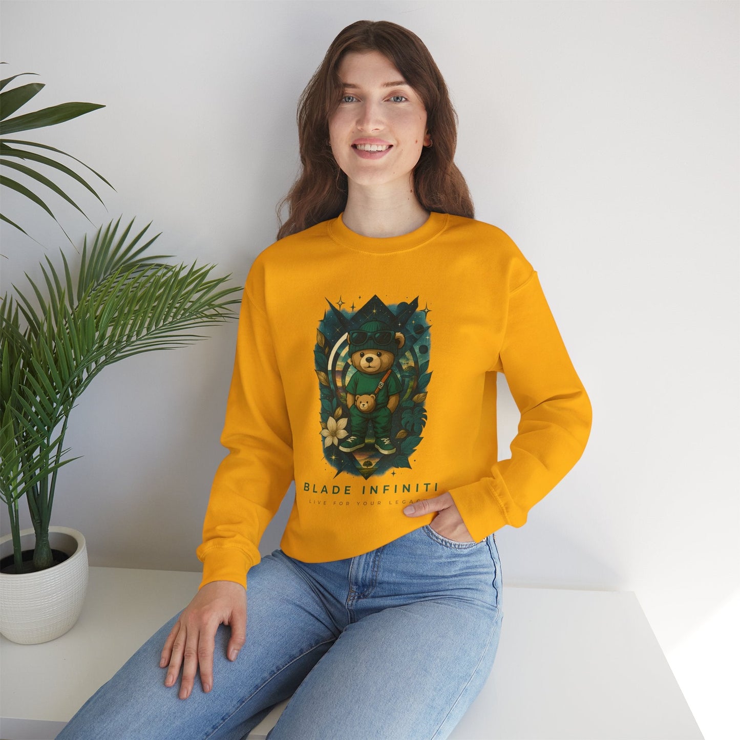 Galactic Teddy Bear V1 Unisex Crewneck Sweater