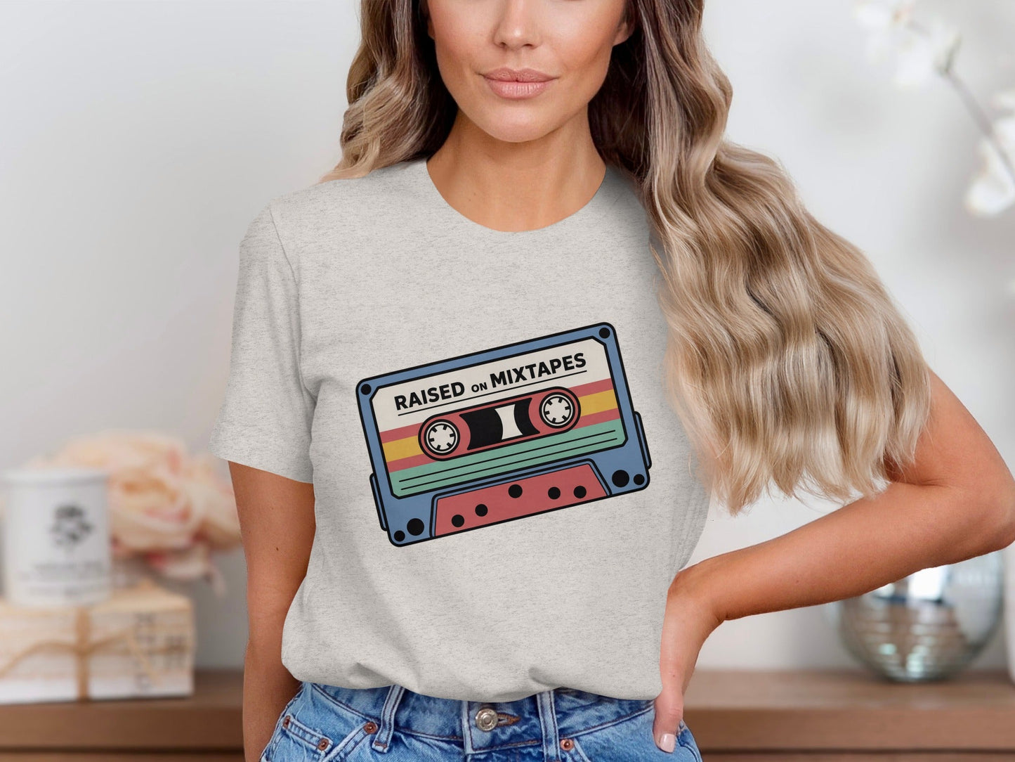 Raised On Mixtapes Retro Cassette T-Shirt