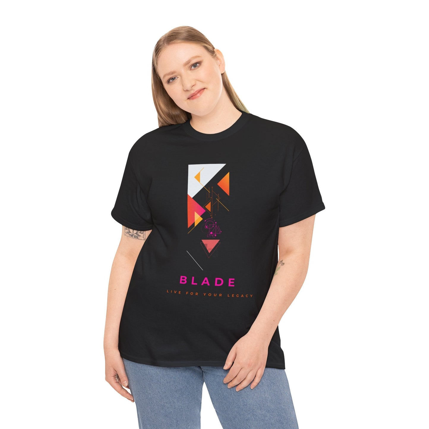Geometric Odyssey  Pink/Orange T-Shirt