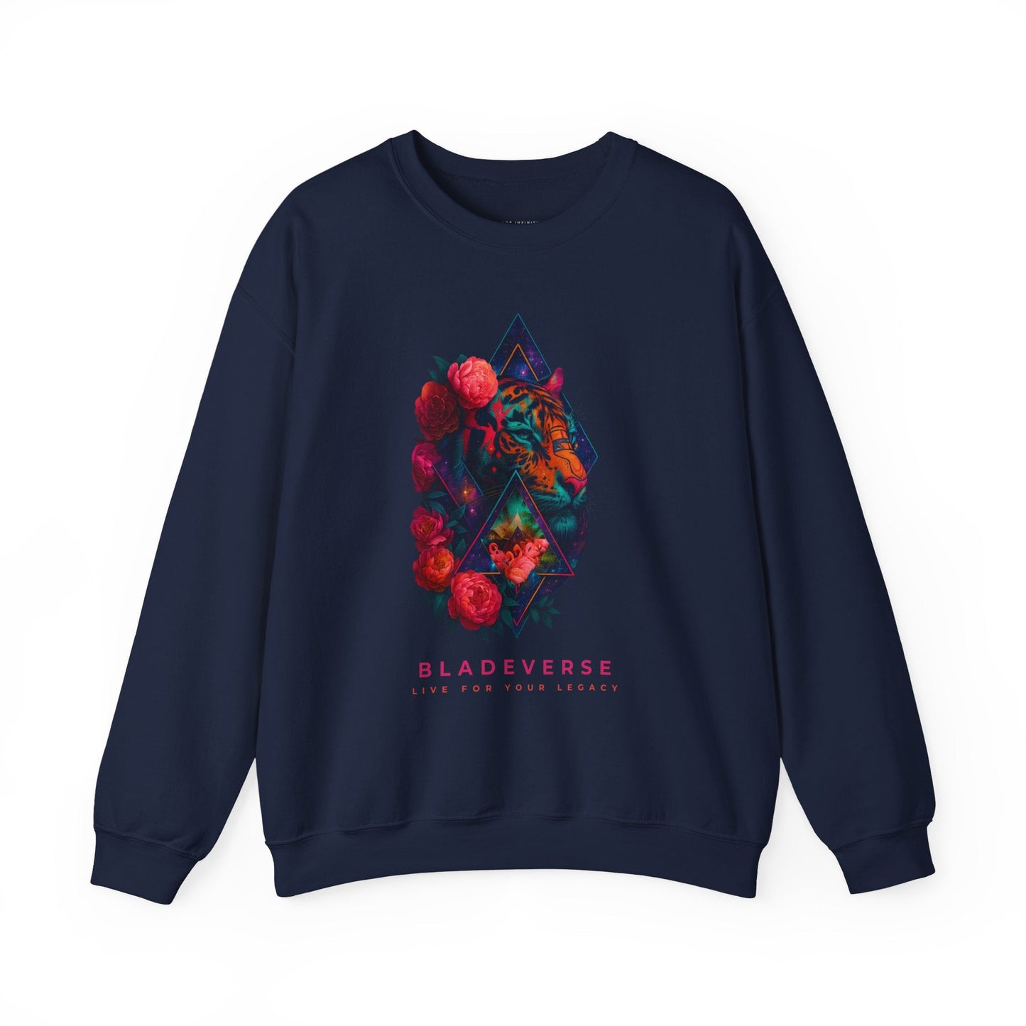 Galactic Floral Tiger Unisex Crewneck Sweater