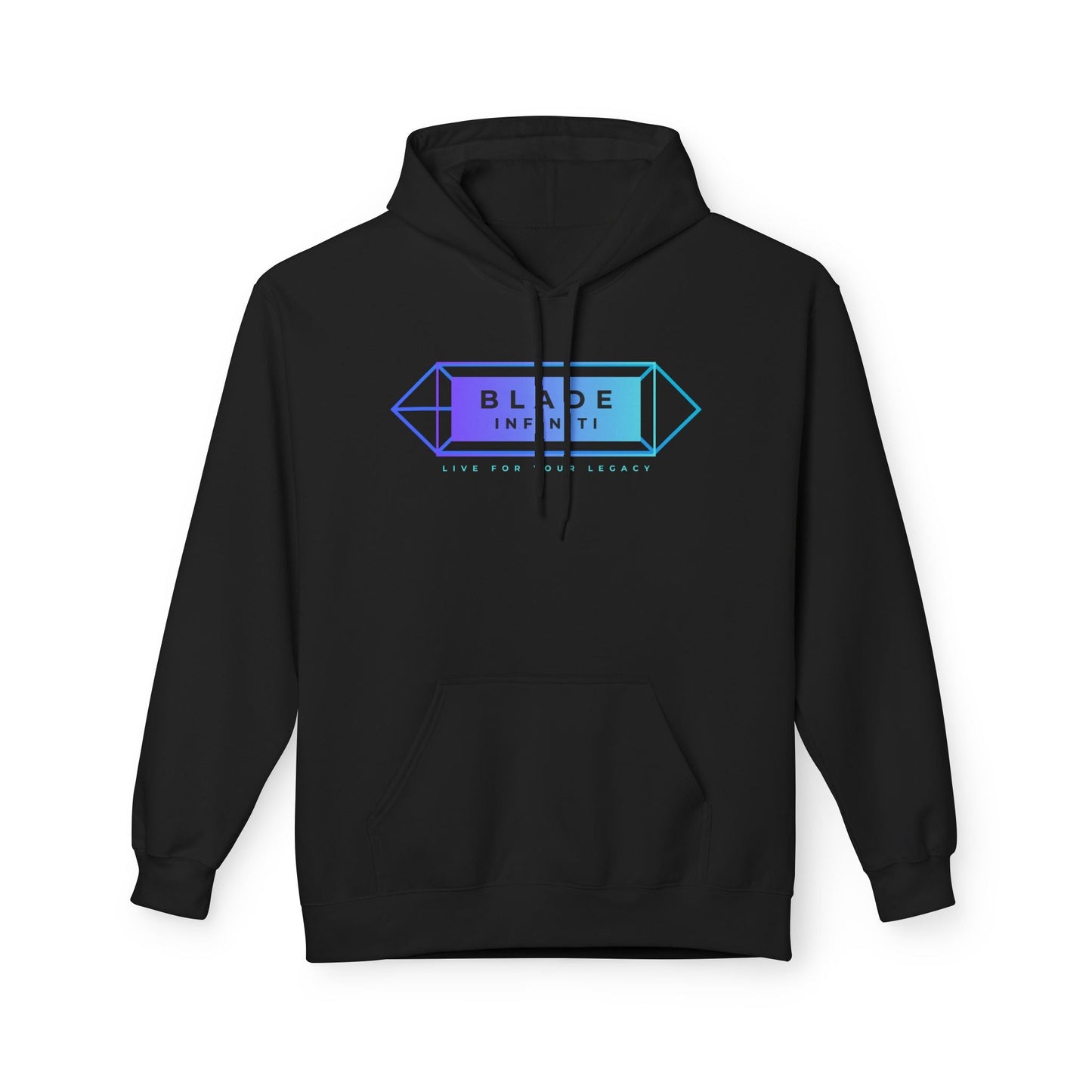 Geometric Infiniti Aqua/Purple Ombre Hoodie