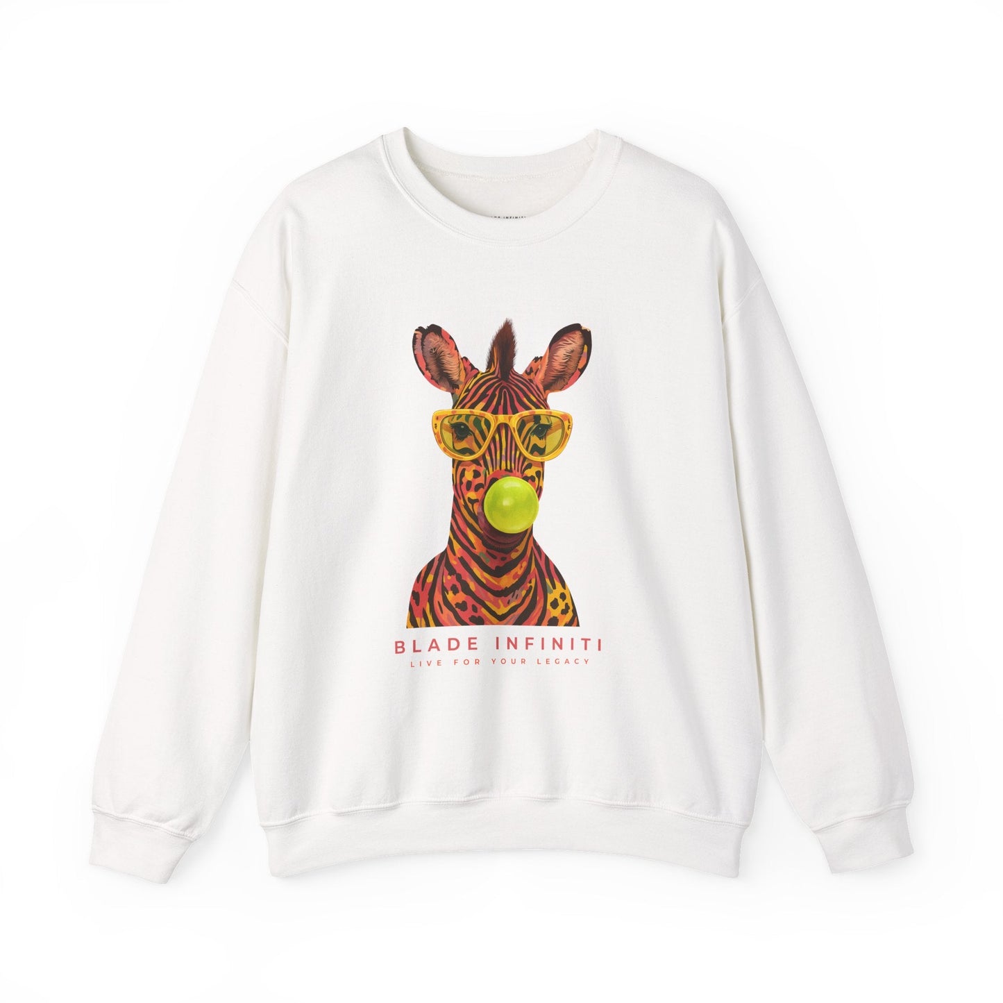 Zebra Pop Unisex Crewneck Sweater