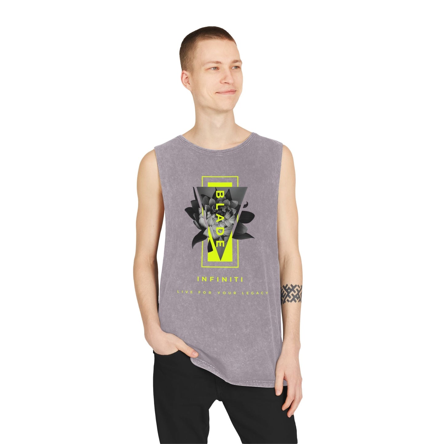 Flora Essence Neon Green Floral Tank Top